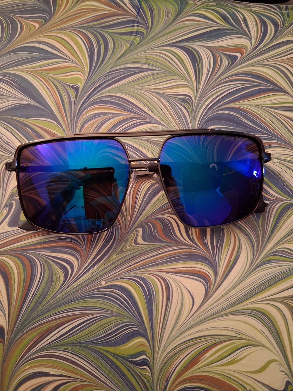 Men's True Religion Blue Mirrored Aviator Sunglasses NWT